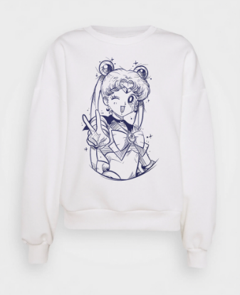 Obrazek Biała bluza damska Sailor Moon – Czarodziejka z Księżyca