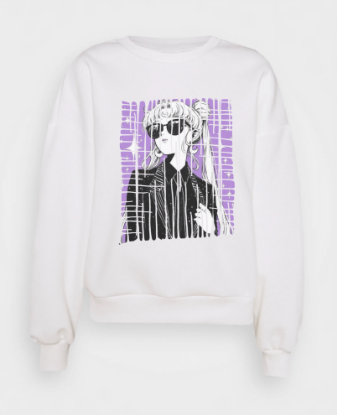 Obrazek Biała bluza damska Sailor Moon – Czarodziejka z Księżyca Korpo Fiolet
