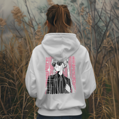 Obrazek Biała bluza z kapturem damska  Sailor Moon – Czarodziejka z Księżyca Korpo Róż