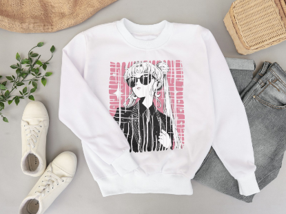 Obrazek Biała bluza damska Sailor Moon – Czarodziejka z Księżyca Korpo Róż