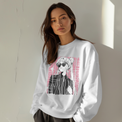 Obrazek Biała bluza damska Sailor Moon – Czarodziejka z Księżyca Korpo Róż