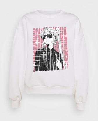 Obrazek Biała bluza damska Sailor Moon – Czarodziejka z Księżyca Korpo Róż