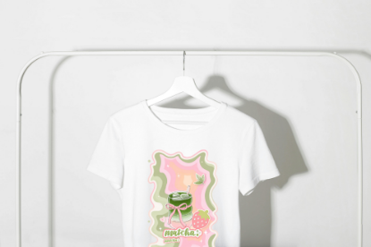 Obrazek Koszulka Matcha – pastelowy T-shirt dla miłośniczki matchy