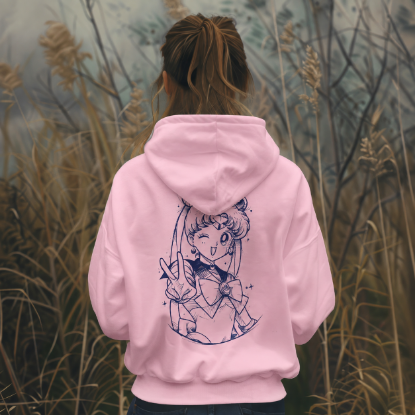 Obrazek Bluza z kapturem Sailor Moon Light Pink – Czarodziejka z Księżyca