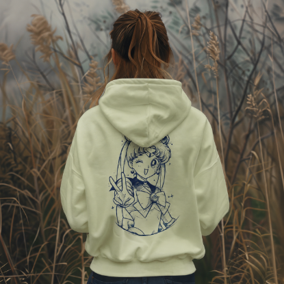 Obrazek Bluza z kapturem Sailor Moon Pistachio – Czarodziejka z Księżyca