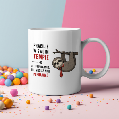 Obrazek Kubek 330 ml „Pracuję w swoim tempie”