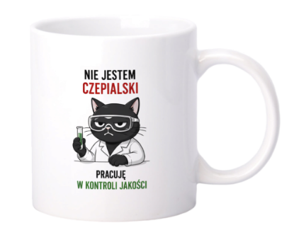Obrazek Kubek 330 ml „Nie jestem czepialski – kontrola jakości”
