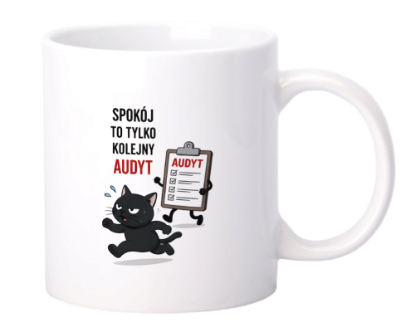 Obrazek Kubek 330 ml „Spokój to tylko kolejny audyt”