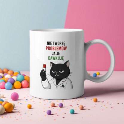 Obrazek Kubek 330 ml „Nie tworzę problemów – ja je dawkuję”