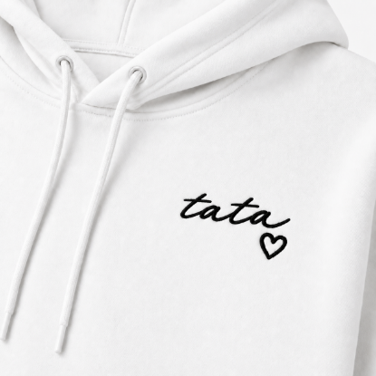 Obrazek Personalizowana biała bluza dla Taty z imionami dzieci – haft TATA z sercem