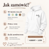 Obrazek Personalizowana biała bluza dla Taty z imionami dzieci – haft TATA z sercem