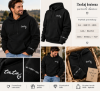 Obrazek Personalizowana czarna bluza dla Taty z imionami dzieci – haft TATA z sercem