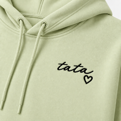 Obrazek Personalizowana pistacjowa bluza dla Taty z imionami dzieci – haft TATA z sercem