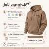 Obrazek Personalizowana brązowa bluza dla Taty z imionami dzieci – haft TATA z sercem