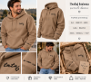 Obrazek Personalizowana brązowa bluza dla Taty z imionami dzieci – haft TATA z sercem